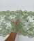 Sage Floral Embroidered Lace Table Runner by the Yard, 14" Wide Sequin Mesh Lace Trim with Scalloped Edges